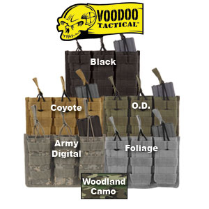 Voodoo Tactical Triple AR-15 Open Top Bungee Mag Pouch - Click Image to Close