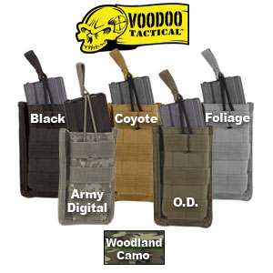Voodoo Tactical Single AR-15 Open Top Bungee Mag Pouch - Click Image to Close